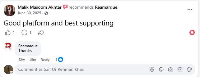 Malik Masoom Akhtar Facebook review for Quarred